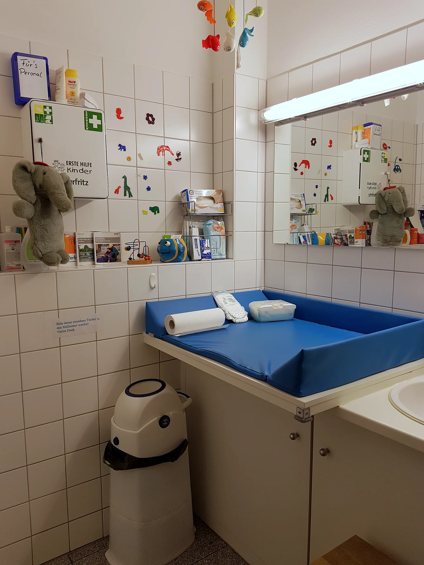 Wickel- und Pflegebereich der Kindergruppe HAIDI